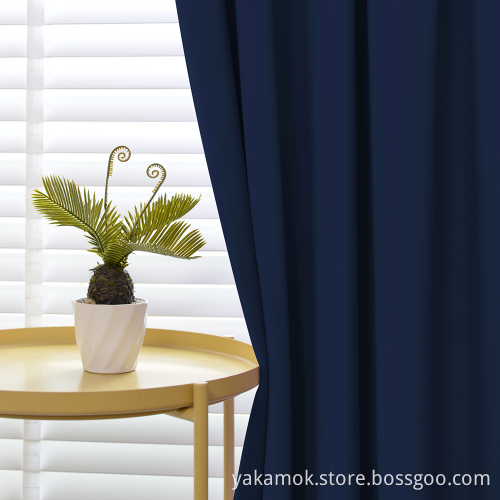 63 Inch Long Navy Blue Blackout Curtains